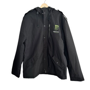 Monster Energy Official Embroidered Black Fleece lined Winter jacket